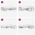 vidaXL Ensemble de canapés d'extérieur 10 Pièces Blanc et Beige