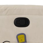 vidaXL Fauteuil inclinable de massage beige tissu microfibre