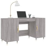 vidaXL Bureau sonoma gris 140x50x75 cm bois d'ingénierie