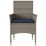 vidaXL Chaises de jardin avec coussins lot de 2 gris résine tressée