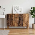 vidaXL Meuble TV Bois ancien 89 x 34 5 x 60 cm Bois d'ingénierie