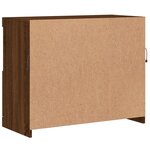 vidaXL Buffet avec lumières LED chêne marron 81x37x67 cm