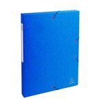 EXACOMPTA - Boite de classement a élastique - Dos 25mm - 24 x 32 - Carte lustrée F.S.C 7/10eme - Bleu