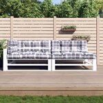 vidaXL Coussins de palette lot de 5 motif à carreaux gris tissu