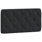 vidaXL Coussin de tête de lit noir 100 cm velours