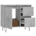 vidaXL Armoire de salle de bain gris béton 65x33x60 cm