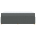 vidaXL Cadre de lit avec matelas Gris foncé 90 x 190 cm tissu