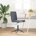 vidaXL Chaise à manger Gris foncé Velours