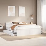 vidaXL Cadre de lit sans matelas avec tête de lit 200x200 cm bois pin