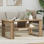 vidaXL Table basse Chêne artisanal 96 x 54 x 44 cm Bois d'ingénierie