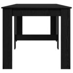 vidaXL Table à dîner 240 x 85 x 75 cm Bois d'ingénierie Chêne noir