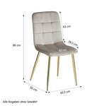 Chaise Salle à Manger Crème Design Moderne