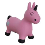 Jamara licorne rebondissant avec pompe rose