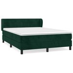 vidaXL Sommier à lattes de lit et matelas Vert foncé 140x200cm Velours