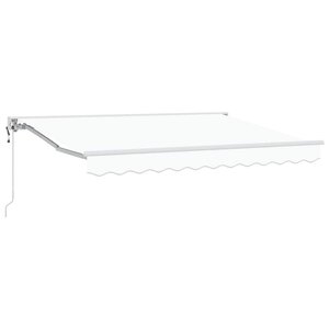 vidaXL Cadre d'auvent Blanc 350 x 200 cm Polyester avec revêtement PU