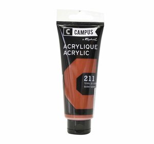 Peinture acrylique 100 ml - Marron terre de Sienne brûlée n°211