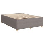 vidaXL Sommier à lattes de lit avec matelas Taupe 140x200 cm Tissu