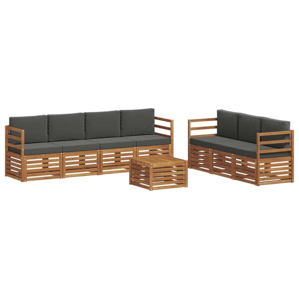vidaXL Ensembles de canapés 8 pc Naturel et Anthracite