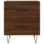 vidaXL Tables de chevet 2 Pièces chêne marron 40x35x47 5 cm