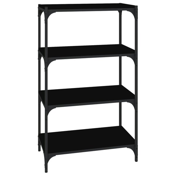 vidaXL Bibliothèque Noir 60x33x100 cm Bois d'ingénierie et acier
