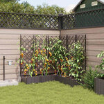 vidaXL Pots de jardin Marron 120 x 120 x 126 cm Acier