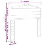 vidaXL Tête de lit Gris Sonoma 75 cm Bois d'ingénierie