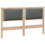 vidaXL Tête de lit Autre Marron 160 cm Bois massif en pin