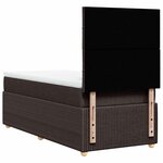 vidaXL Sommier à lattes de lit avec matelas Marron foncé 90x200 cm