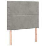 vidaXL Têtes de lit 2 Pièces Gris clair 100x5x78/88 cm Velours