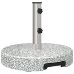 vidaXL Base de parasol mobile avec poignée Gris Granit 29 kg Ronde