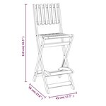 vidaXL Ensemble de bar d'extérieur 5 Pièces Bois d'acacia massif