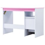 vidaXL Bureau pour enfants Inclinable Rose et blanc