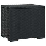 vidaXL Pouf avec coussin noir 40x30x40 cm résine tressée