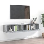 vidaXL Ensemble de meubles TV 2 Pièces Sonoma gris Bois d'ingénierie