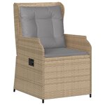 vidaXL Salon de jardin avec coussins 6 Pièces beige résine tressée