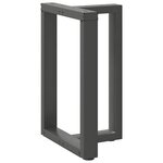 vidaXL Pieds de table à manger en T 2 pièces Anthracite 60 x 35 x (72-73) cm Acier