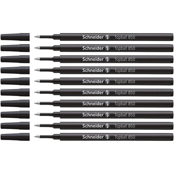 Recharge pour roller Topball 850 05 Noir x 10 SCHNEIDER