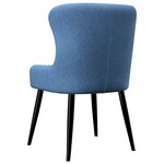 vidaXL Chaises à manger lot de 4 bleu tissu