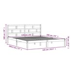 vidaXL Cadre de lit sans matelas gris bois massif