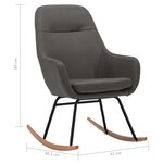 vidaXL Chaise à bascule Gris foncé Tissu