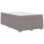vidaXL Cadre de lit Taupe 120 x 190 cm tissu