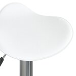 vidaXL Tabourets de bar lot de 2 blanc acier chromé et cuir artificiel