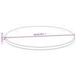 vidaXL Dessus de table Ø40x1 5 cm bambou