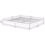 vidaXL Cadre de lit bois massif 160x200 cm