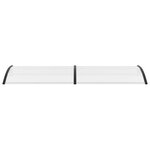 vidaXL Auvent de porte Noir et transparent 300x75 cm PC