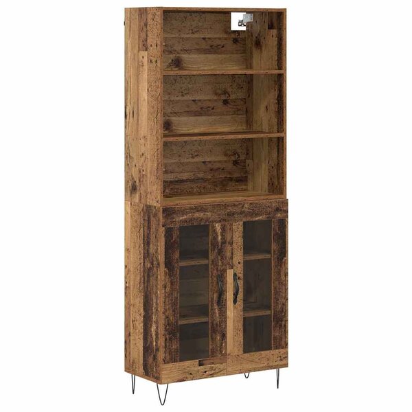 vidaXL Haut Armoire Bois ancien 69 5 x 34 x 180 cm Bois d'ingénierie