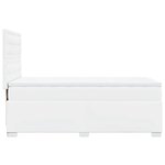 vidaXL Sommier à lattes de lit avec matelas Blanc 100x200cm Similicuir