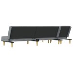 vidaXL Canapé-lit en forme de L gris clair 255x140x70 cm tissu