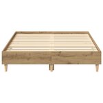 vidaXL Cadre de lit sans matelas chêne artisanal 135x190 cm