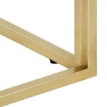 vidaXL Table basse doré acier inoxydable et verre trempé